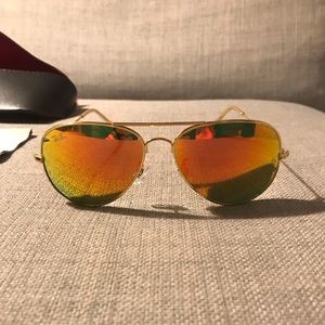 Ray ban orange aviators ( standard size 58 14)